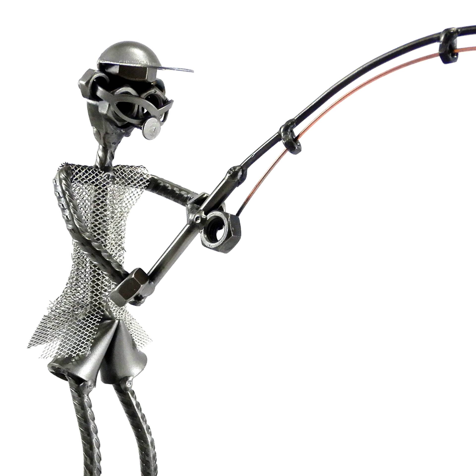 PESCATORE IN PIEDI METAL IDEA.IT