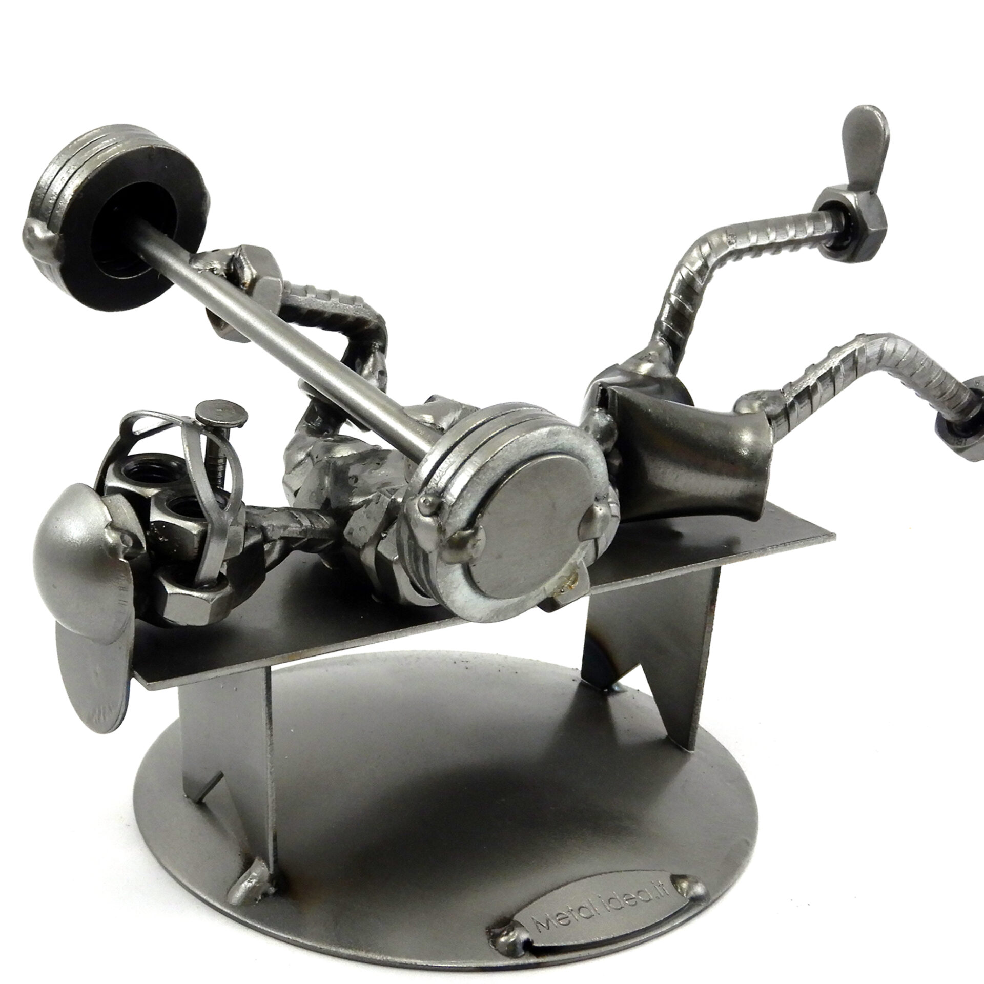 SCULTURA BODY BUILDING PALESTRATO METAL IDEA.IT