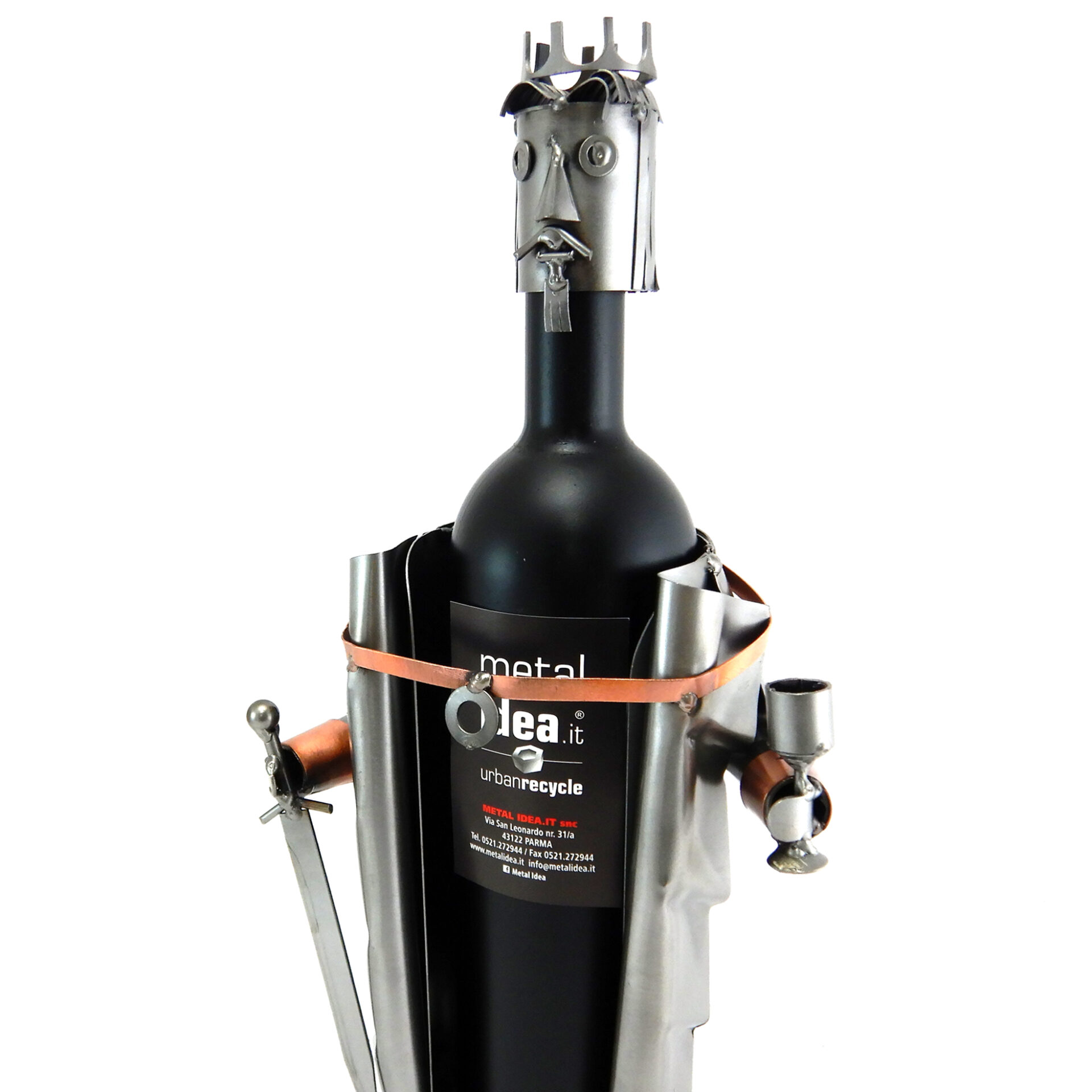 PORTA BOTTIGLIA RE METAL IDEA.IT