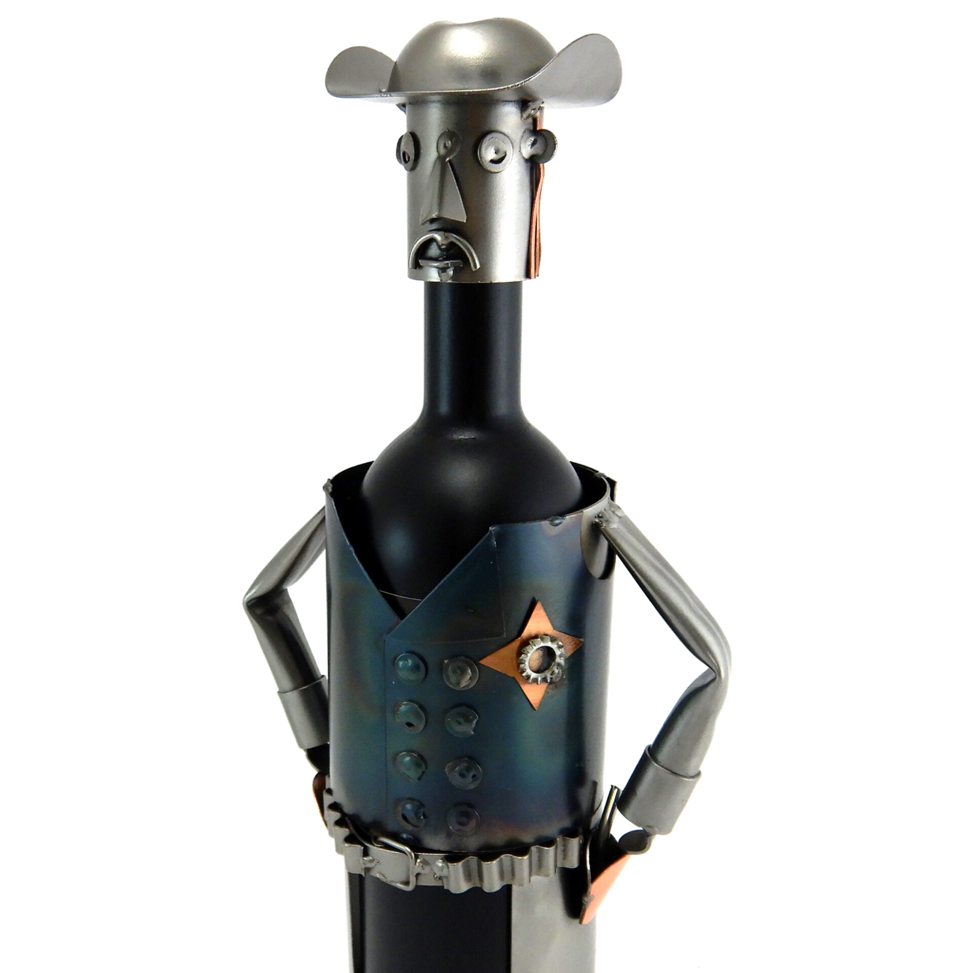 PORTA BOTTIGLIA SCERIFFO METAL IDEA.IT