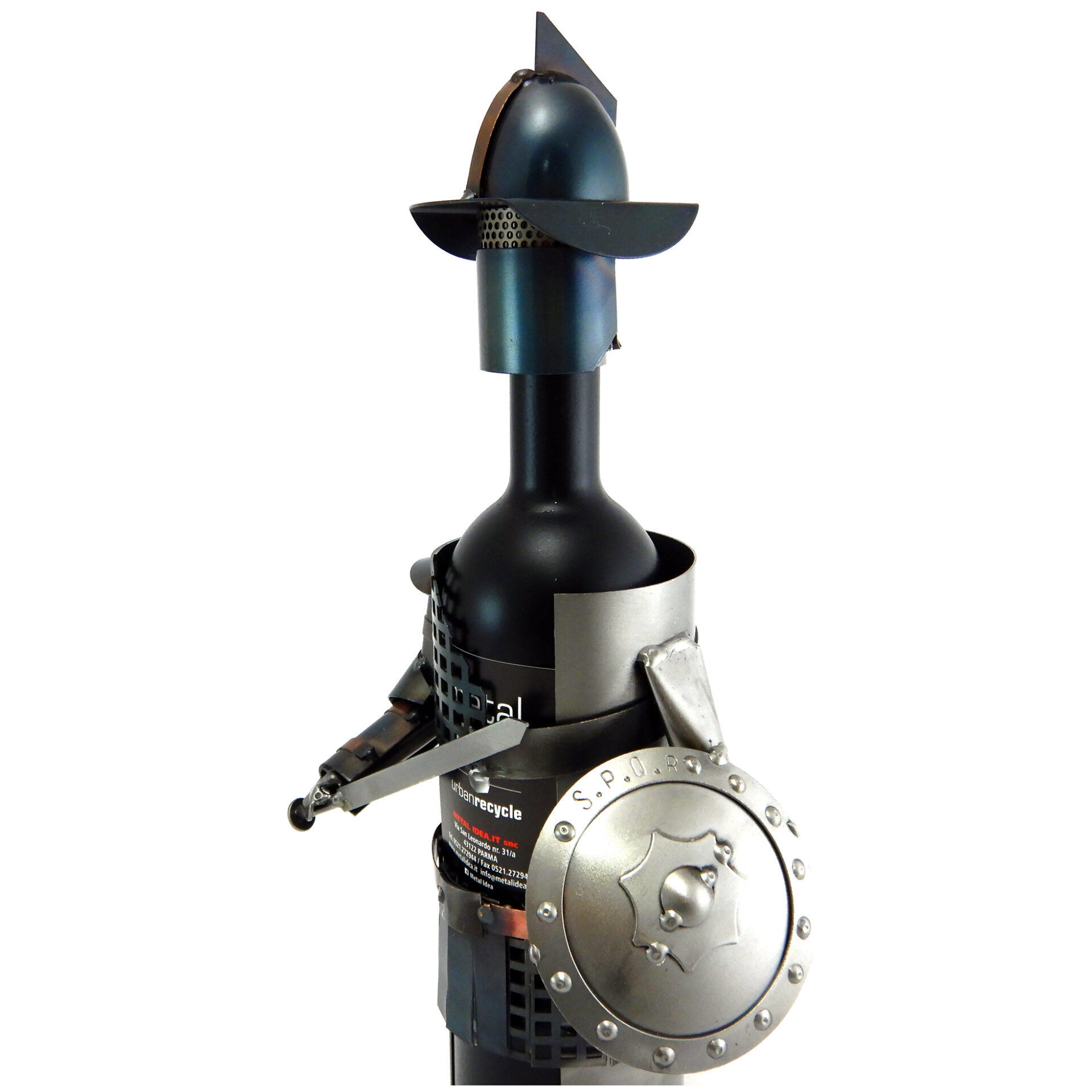 PORTA BOTTIGLIA GLADIATORE METAL IDEA.IT